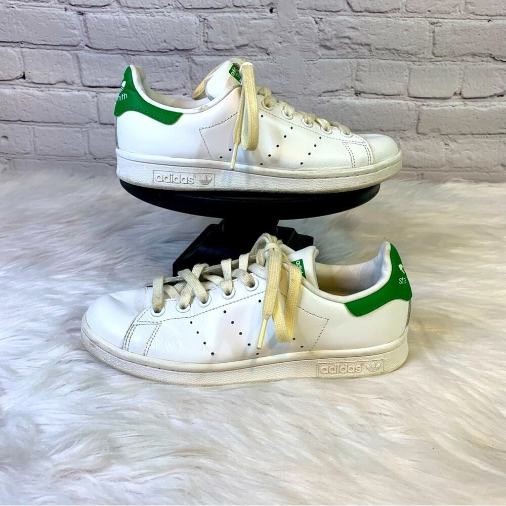 Adidas Stan Smith Tennis Sneaker Green Tabs Size 6